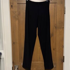 Porto San Francisco Pants Womens 3/L zip front zip hems Black lightweight office